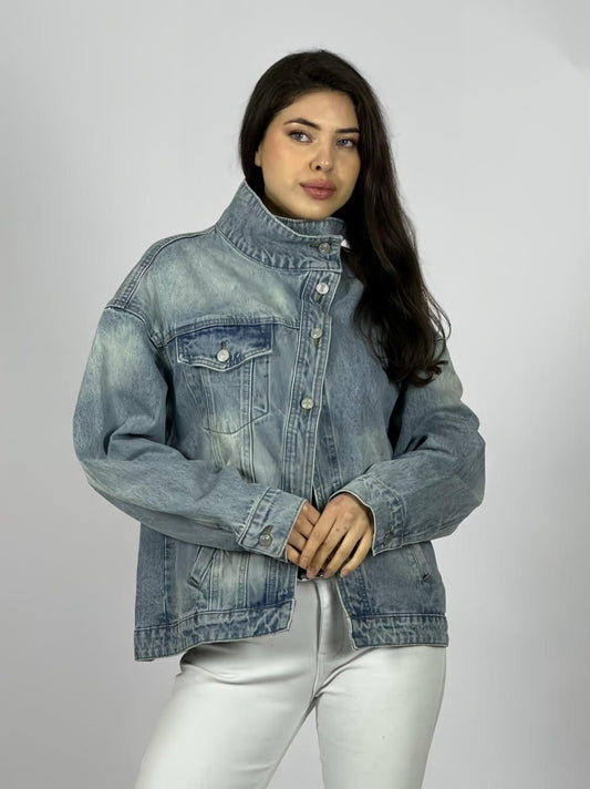 Chaqueta Jeans Botones Cruzados