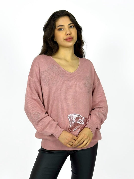 Sweater Lazo de Lentejuelas