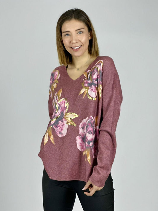 Sweater Spandex Estampado Floral