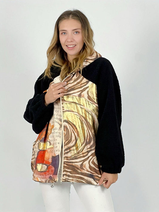 Abrigo Chiporro estampado Cebra