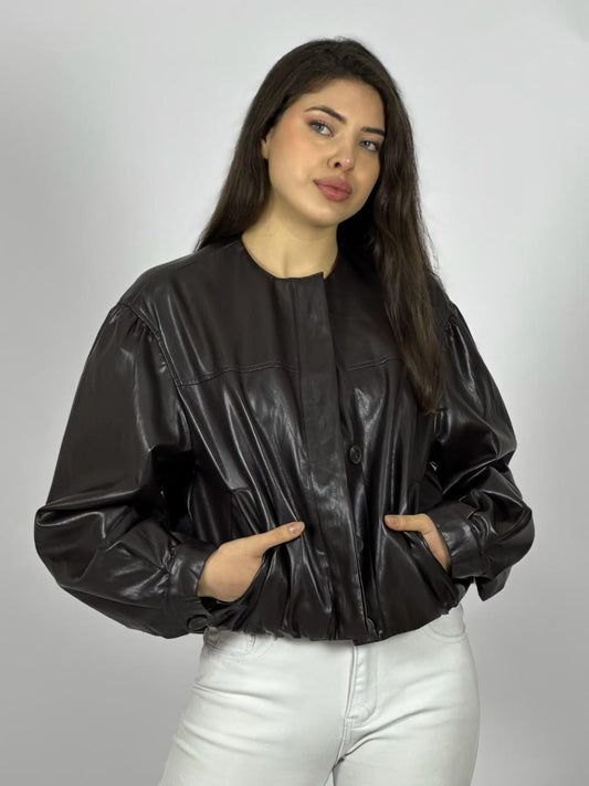 Chaqueta Bomber Eco Cuero