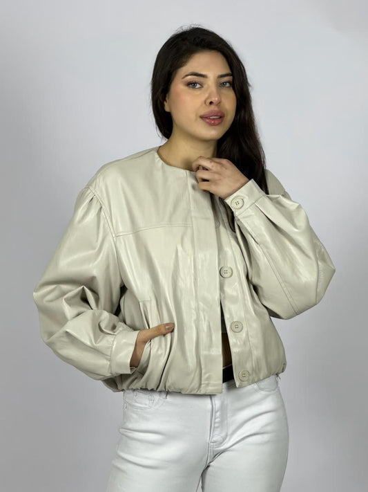 Chaqueta Bomber Eco Cuero
