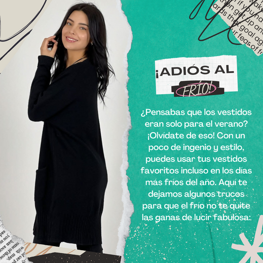 ¡Adiós al frío! Trucos para lucir vestidos en invierno