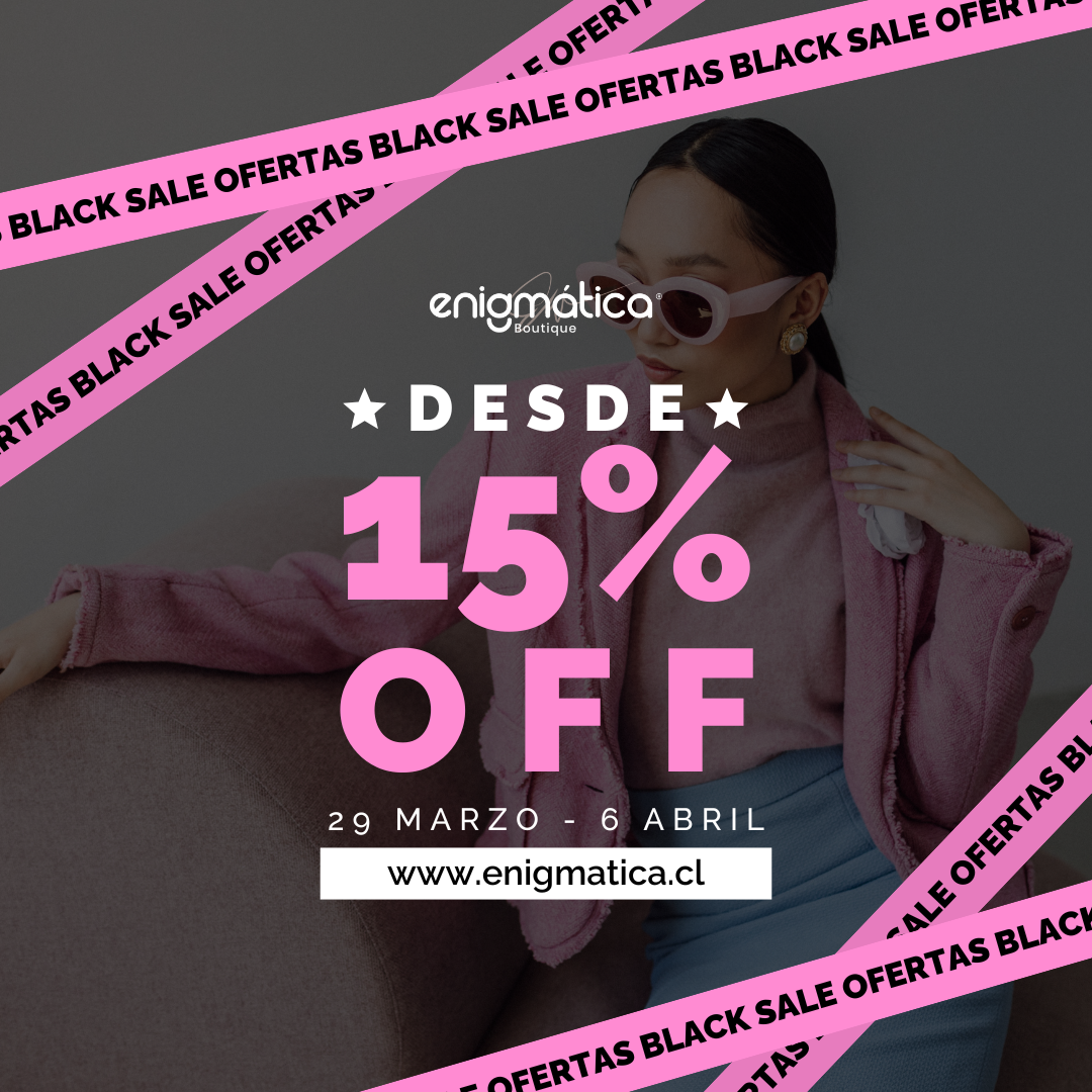 ¡Black Sale Enigmática: 15% de Descuento en Toda la Ropa de Mujer!