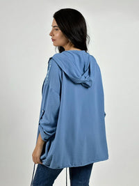 Blusa Crepé  Estampado Letras con Gorro