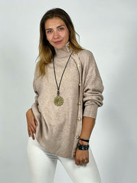 Sweater Lana Botones Dorados