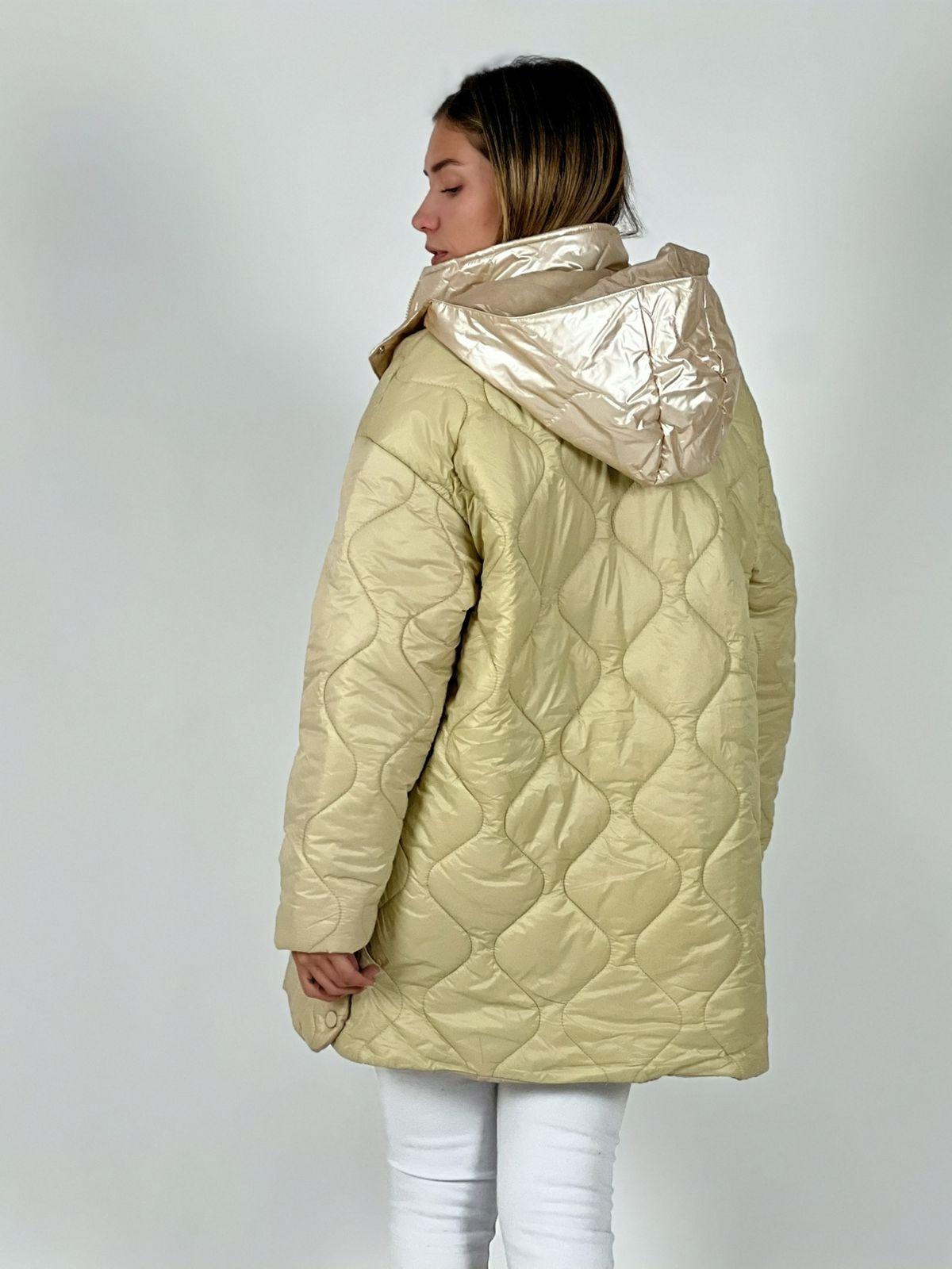 Parka con Capucha Cuello Metalizado