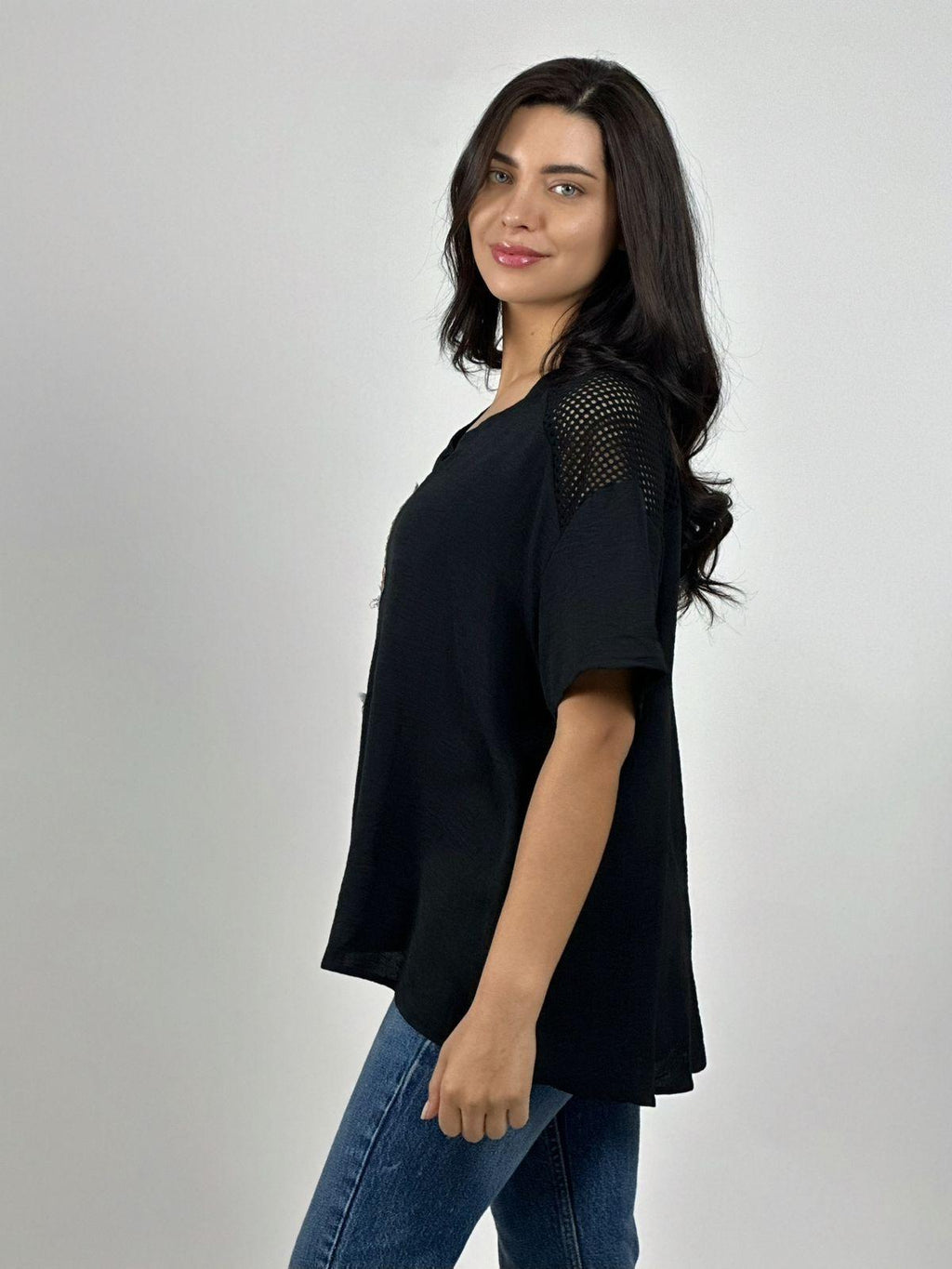 Polera Crepé Triple Estrellas