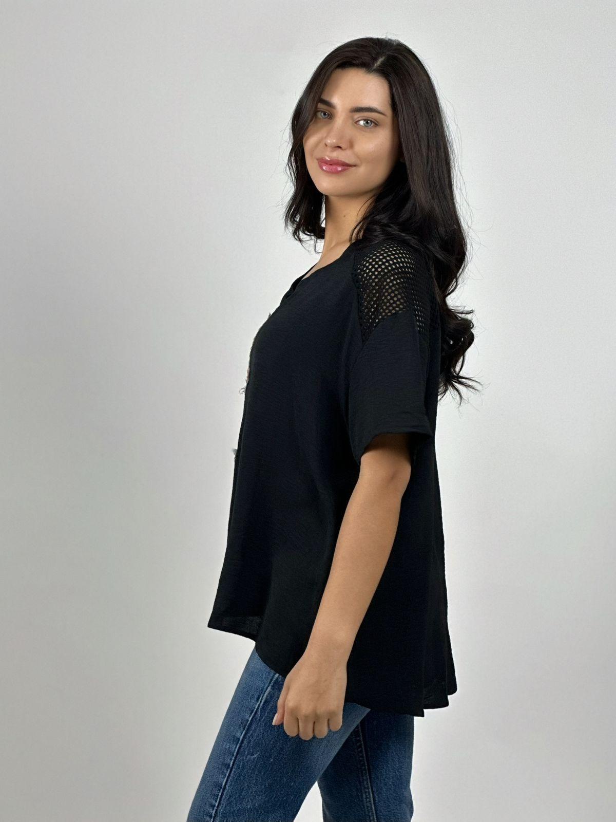 Polera Crepé Triple Estrellas