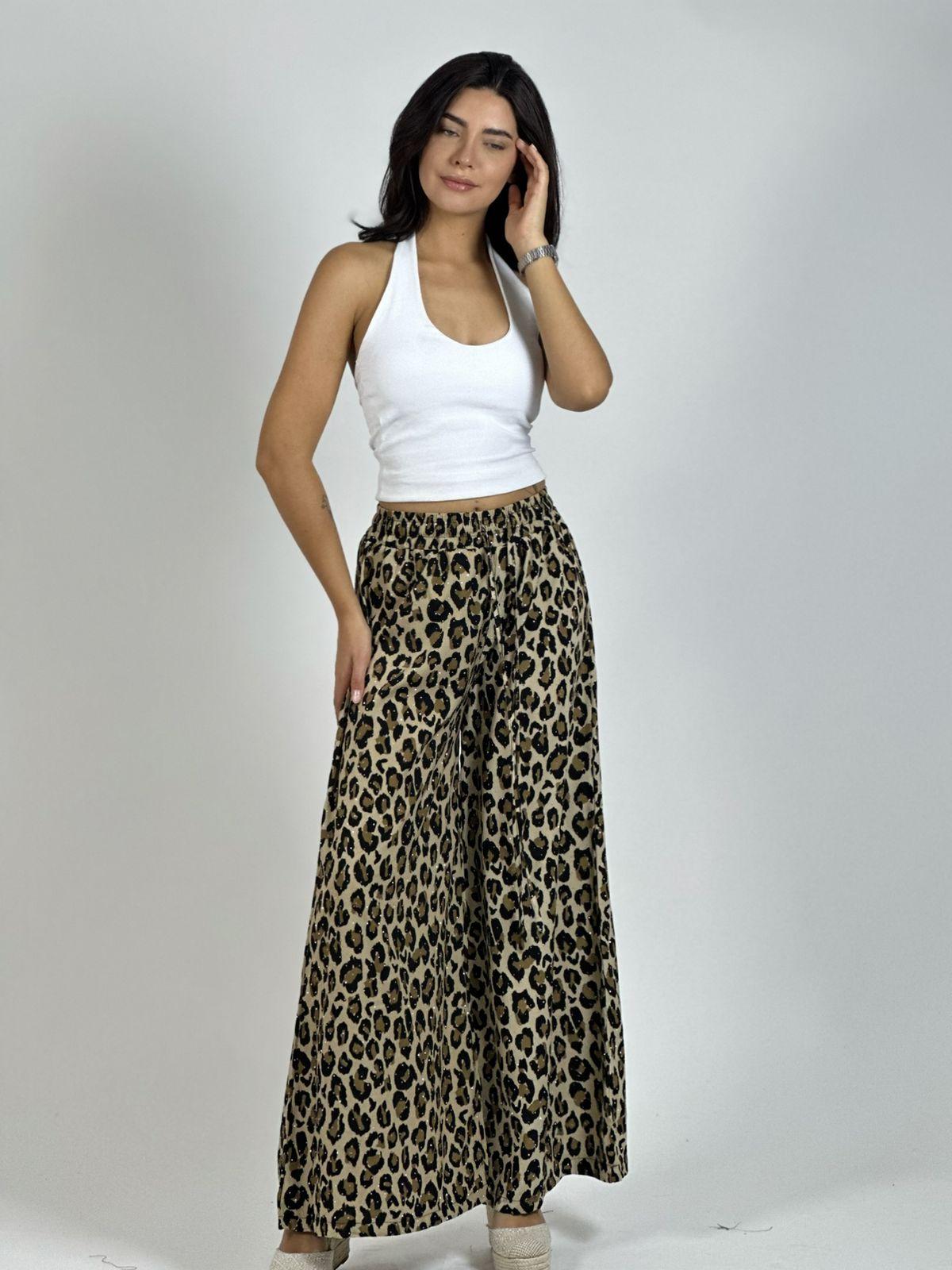 Palazzo Satín Estampado Print