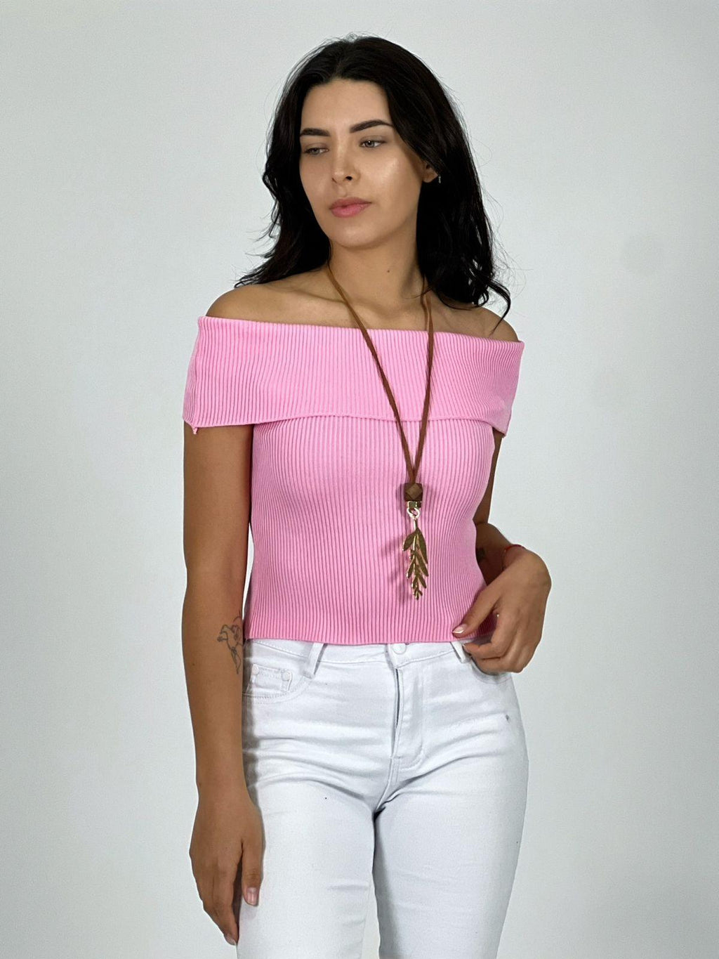 Polera Top Hombros Descubiertos