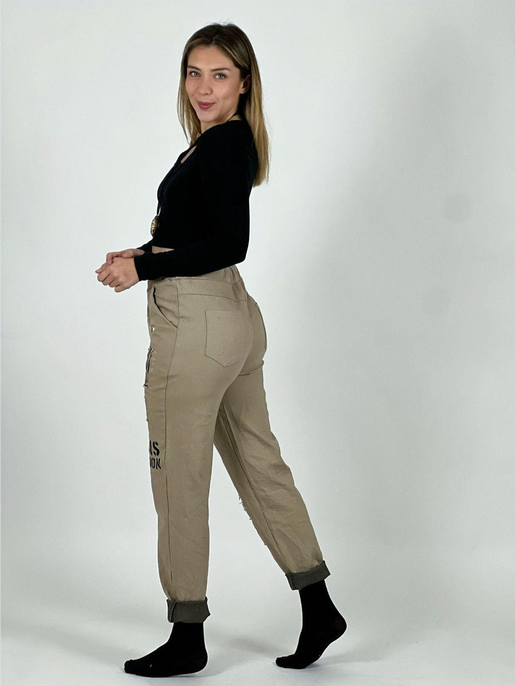 Jogger Italiano Letras y Print