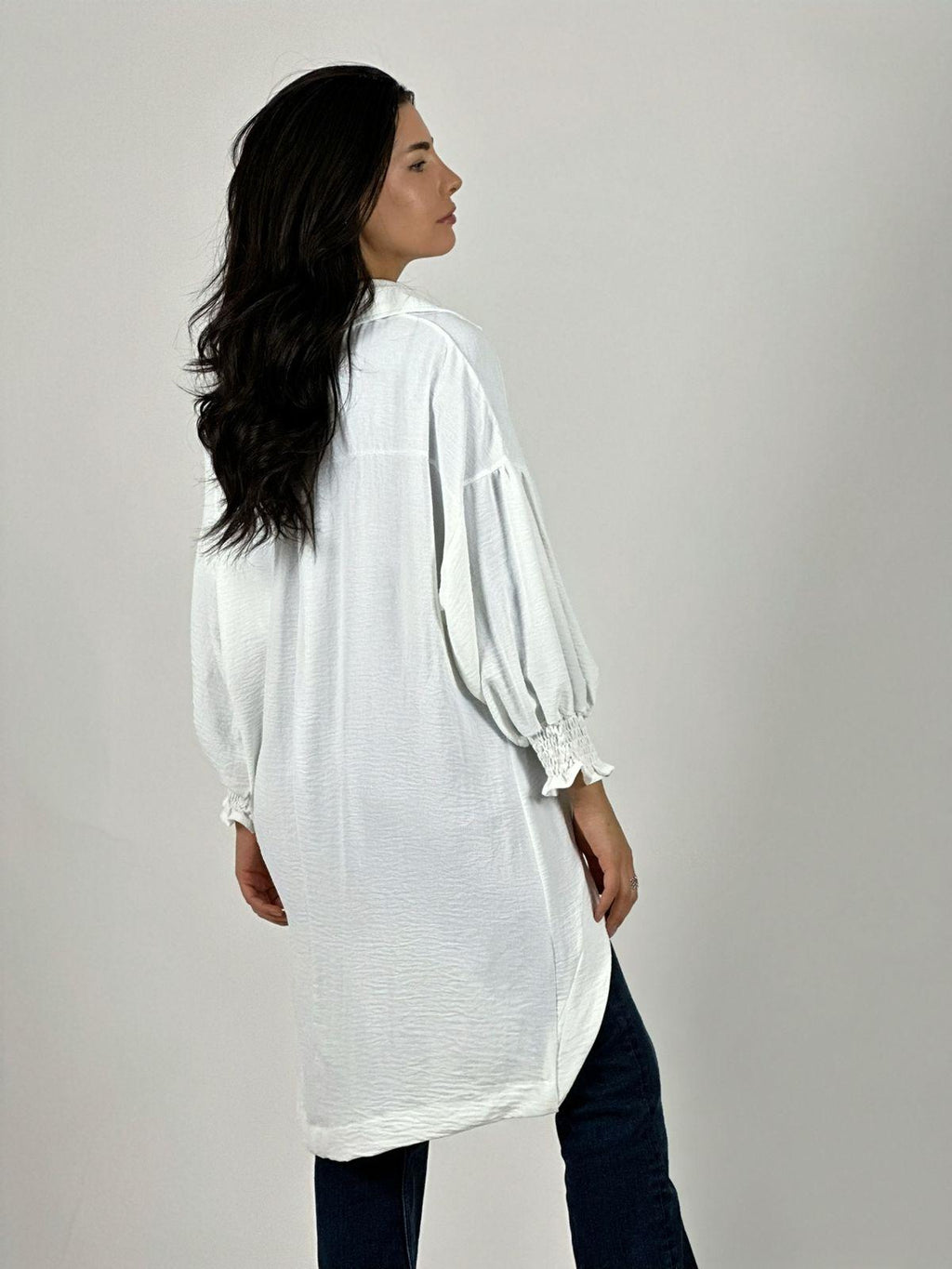 Blusón Camisero Tela Cey Con Botones