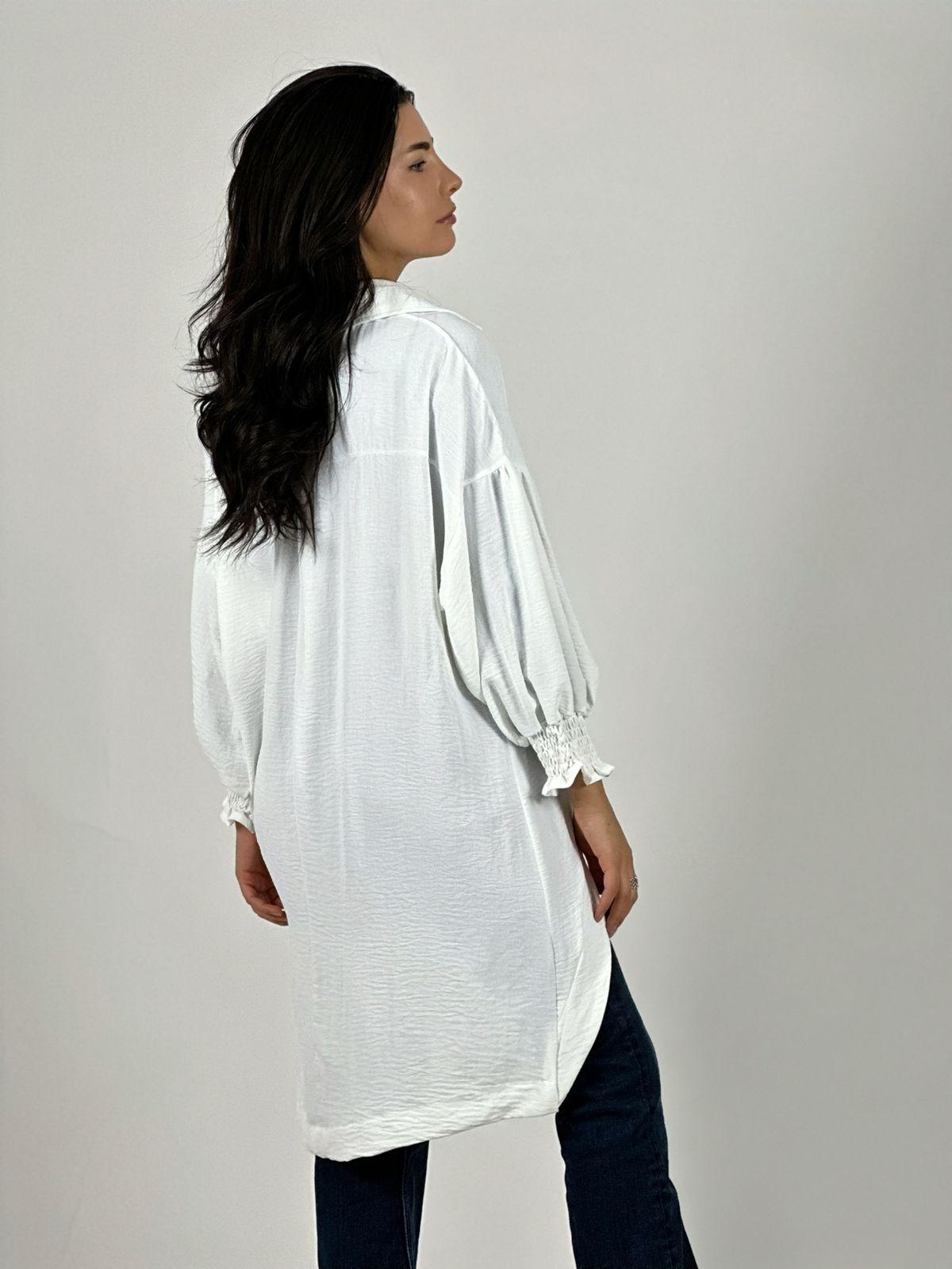 Blusón Camisero Tela Cey Con Botones