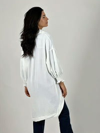 Blusón Camisero Tela Cey Con Botones