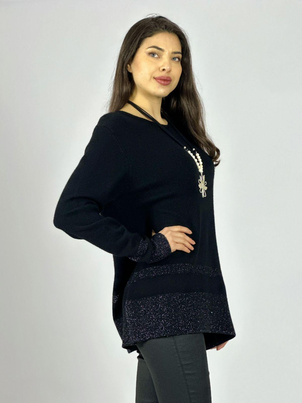 Sweater Spandex Bordes con Brillos