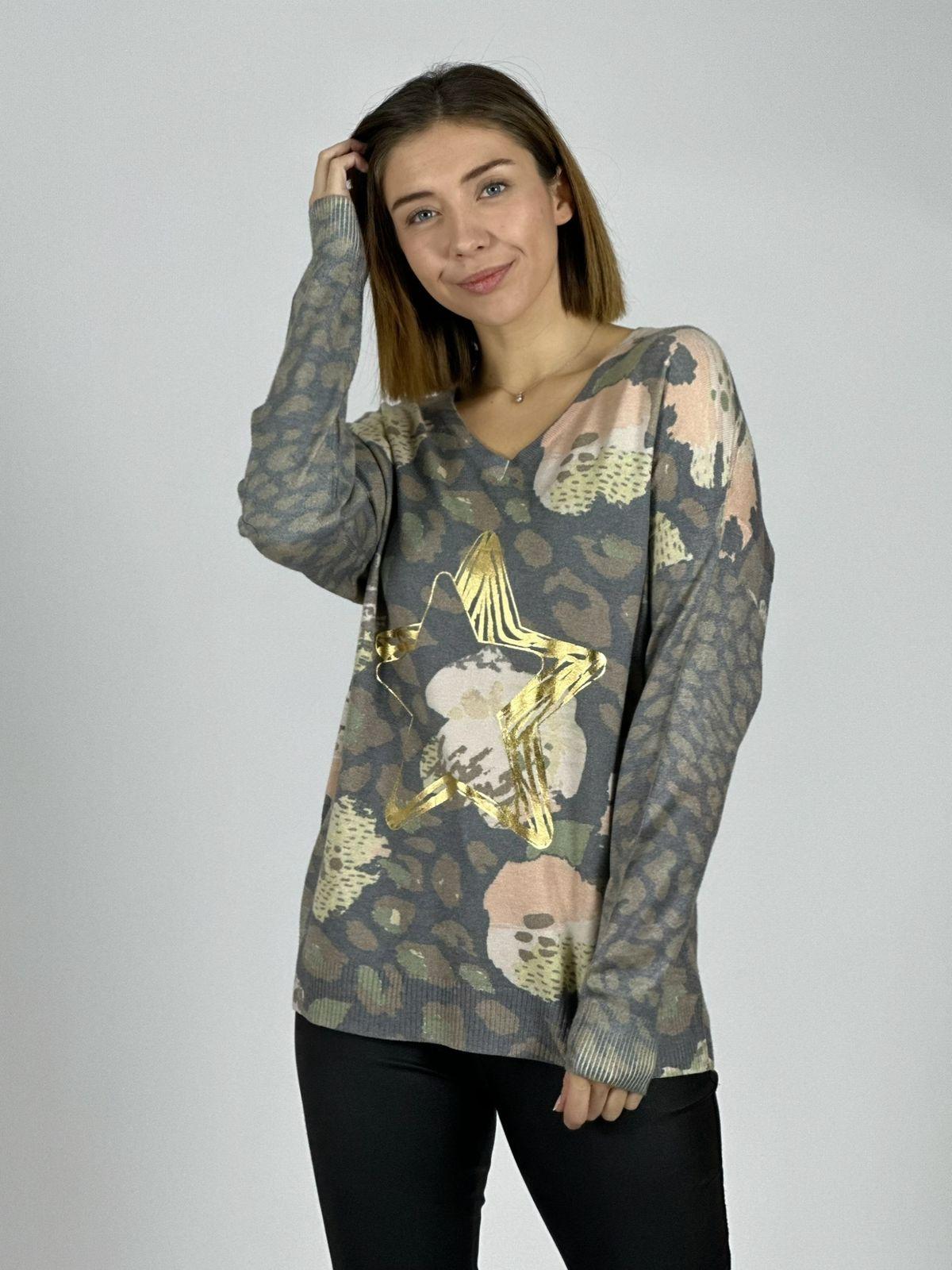 Sweater Print Estrella Dorada