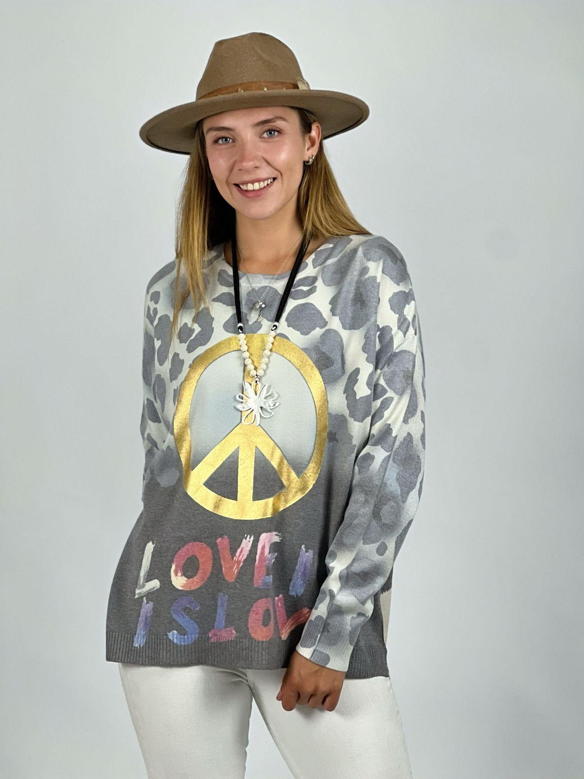 Sweater Spandex Print PAZ/LOVE