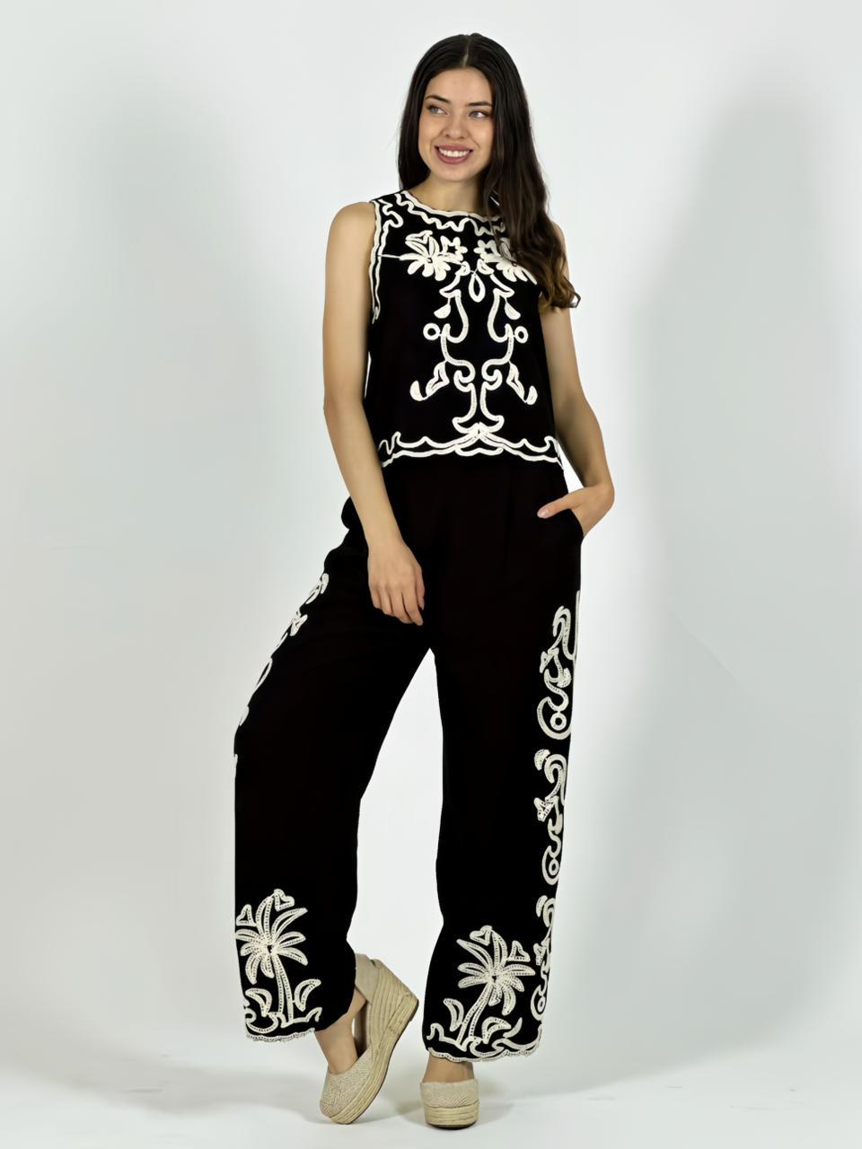 Conjunto de Lino Bordado