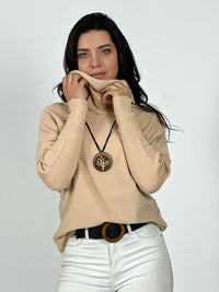 Sweater Spandex de Lana Cuello Alto