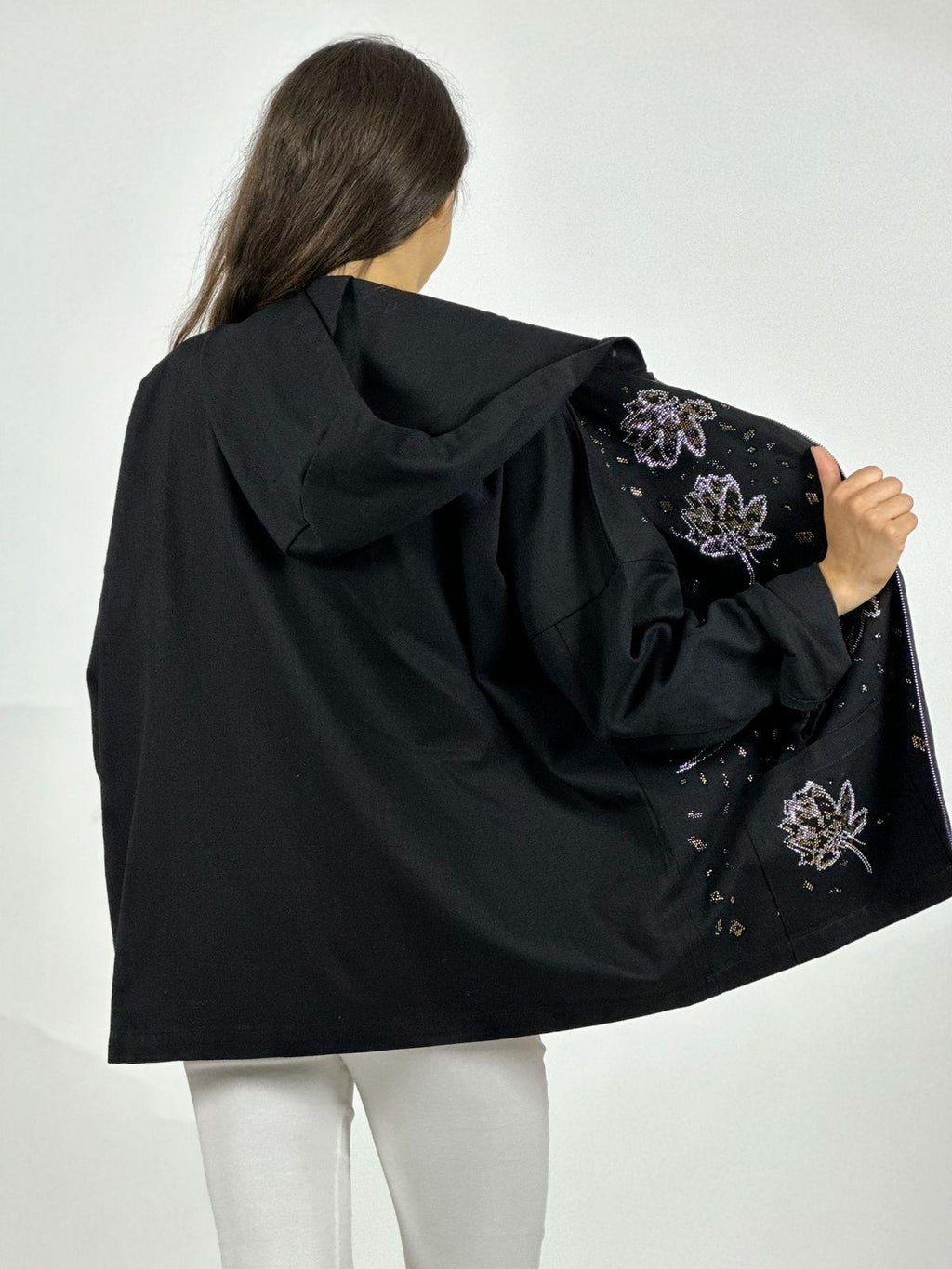 Chaqueta Mezclilla Hojas y Serpientes Escamas