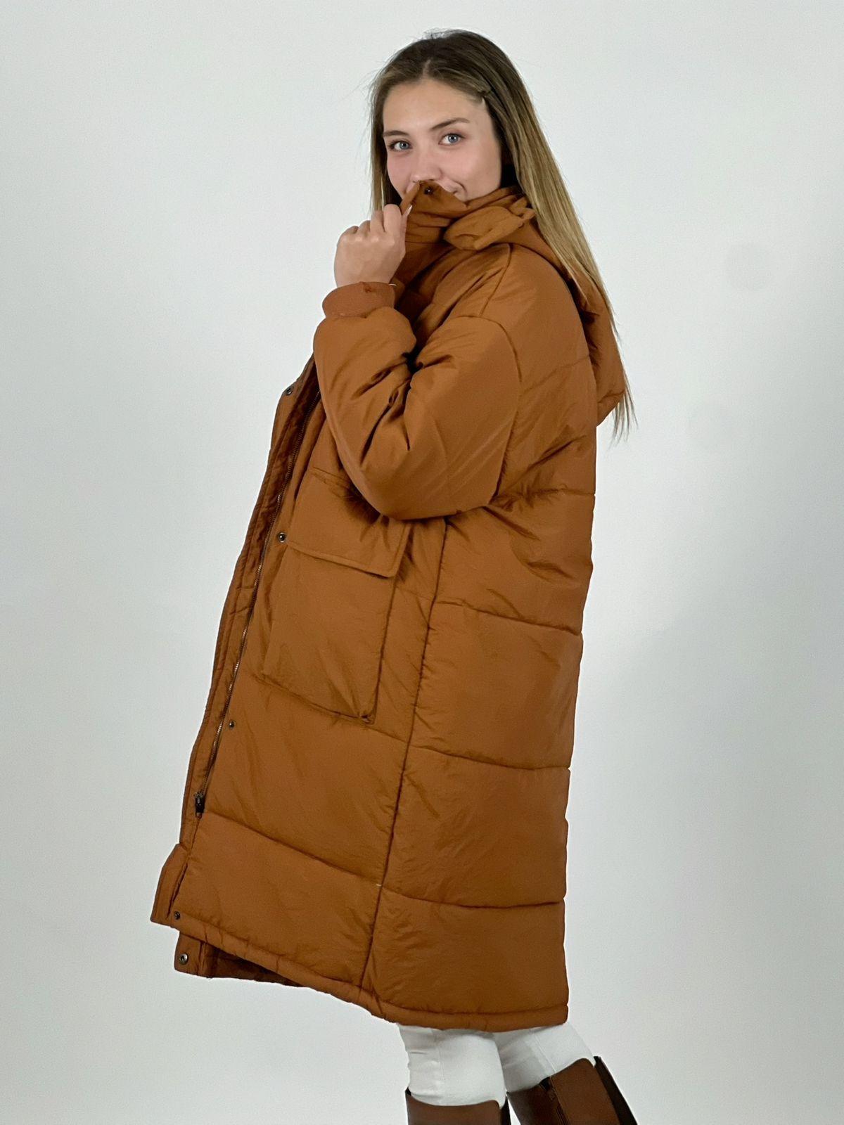 Parka Acolchada Bolsillos Cargo