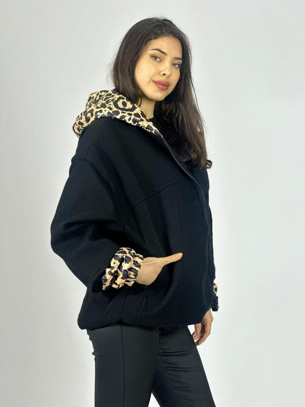 Chaqueta de Paño Toques Print