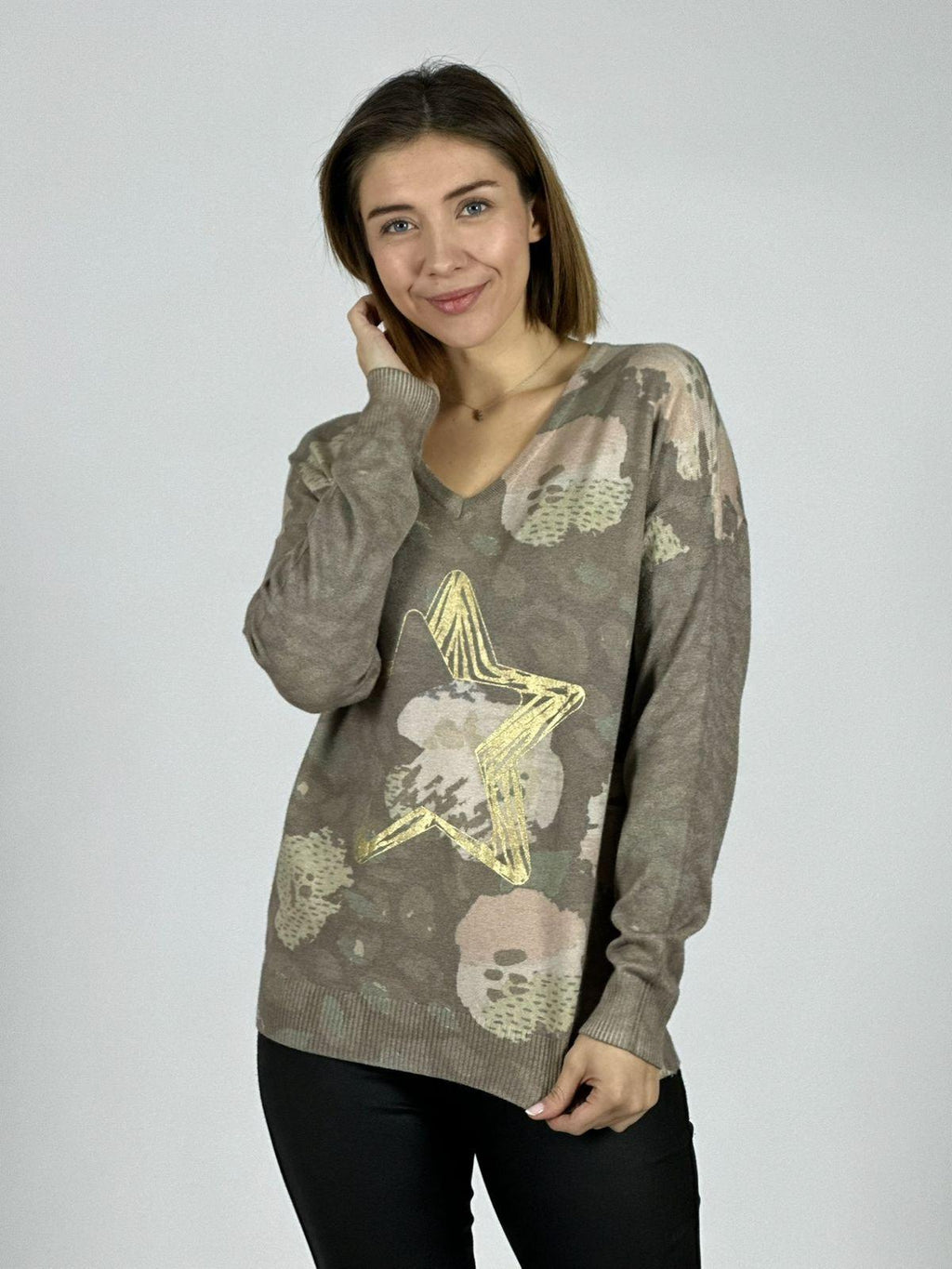 Sweater Print Estrella Dorada