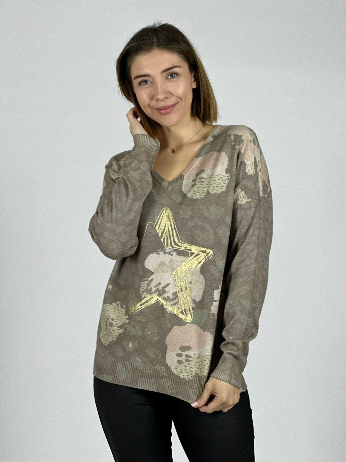 Sweater Print Estrella Dorada