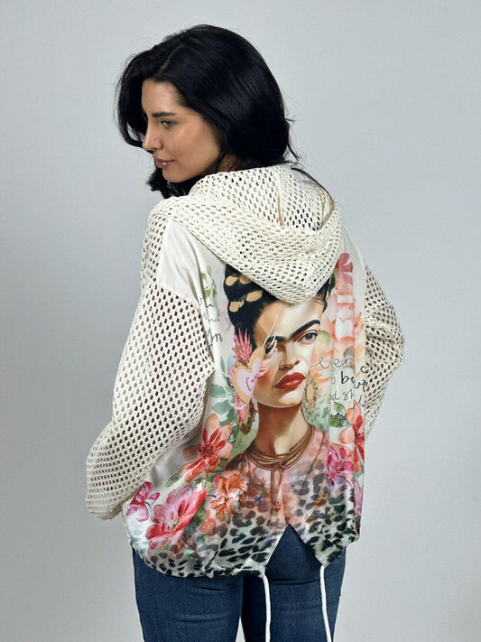 Polerón de Hilo con Cierre Dorso Frida Kahlo