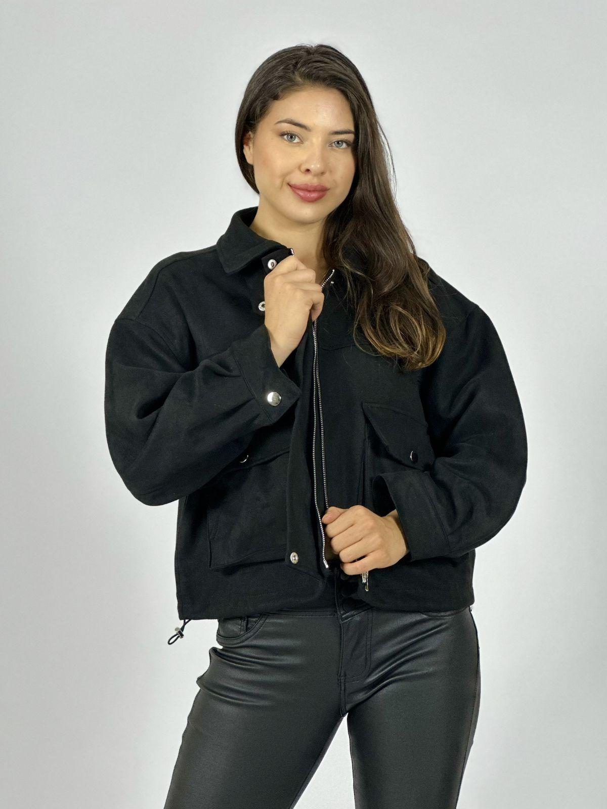 Chaqueta Gamuza Forrada Bolsillos Cargo