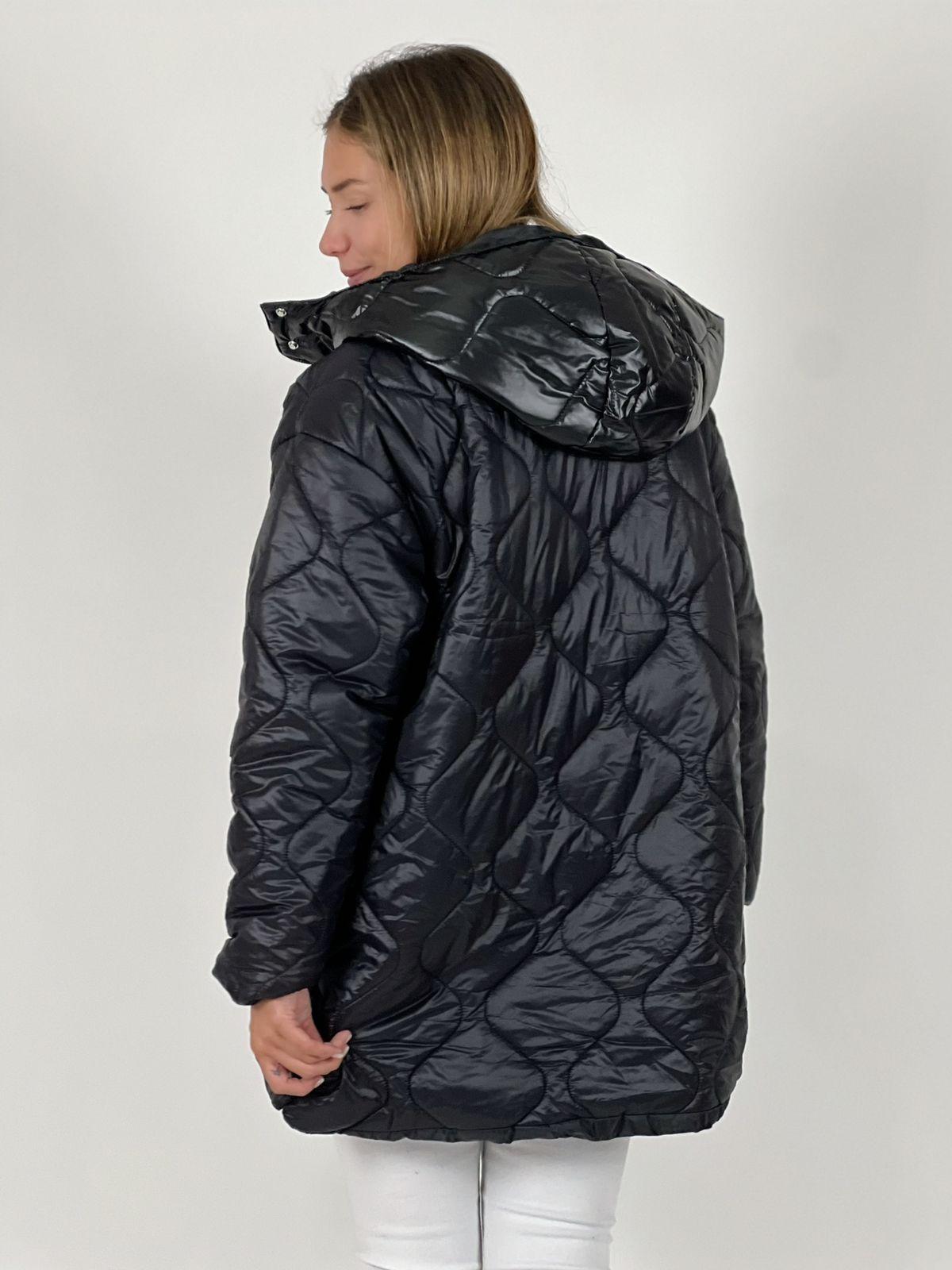 Parka con Capucha Cuello Metalizado