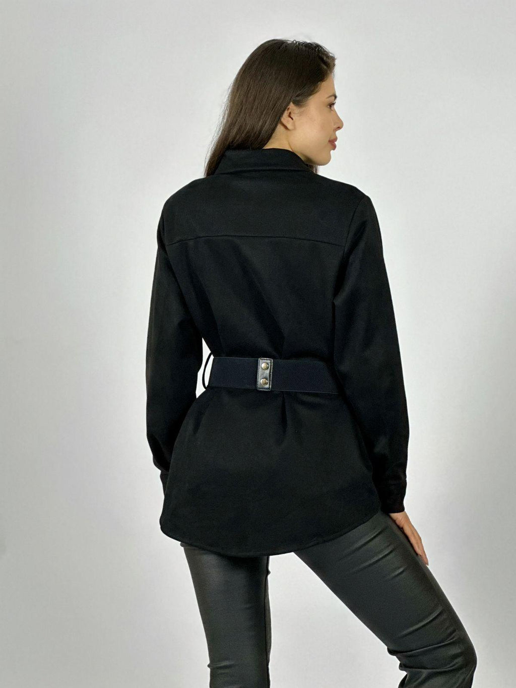 Sobre Camisa Gamuza con Cinturón Boho