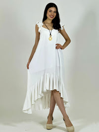 Vestido Cey Asimetrico Tiras con Vuelos