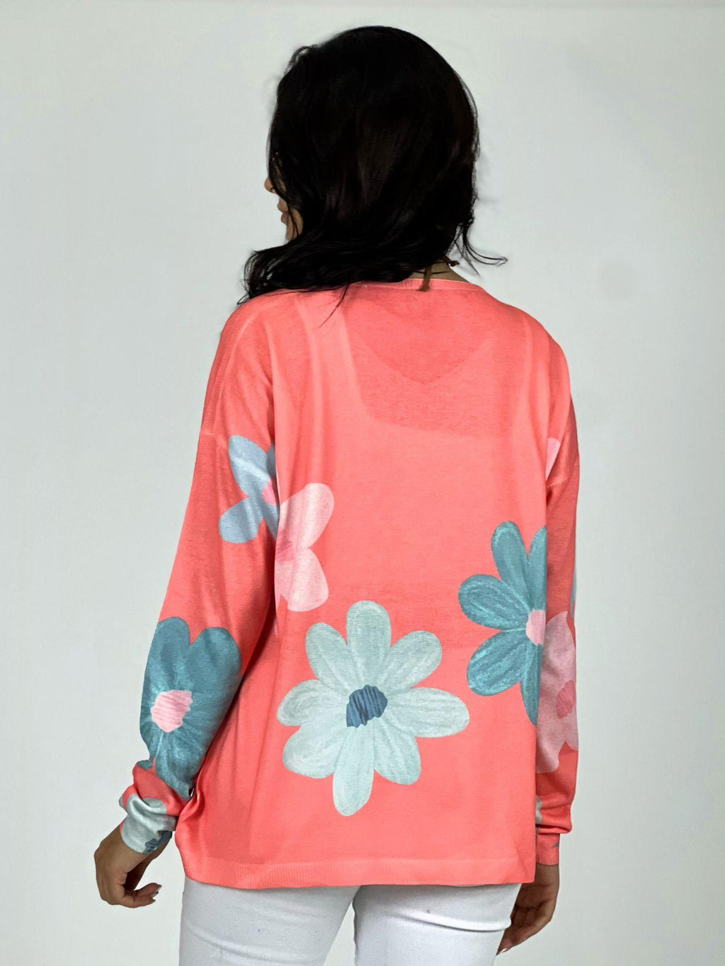 Sweater de Hilo con Flores