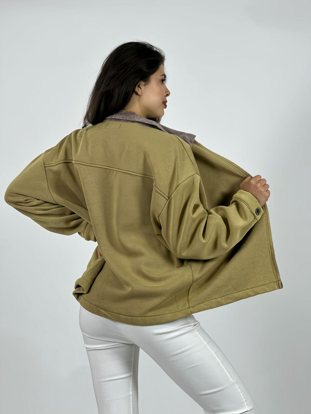 Chaqueta Afranelada con Cierre