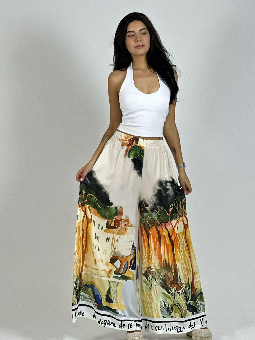 Palazzo Satín Estampado