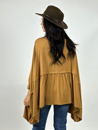 Polera Boho Holgada Costura Horizontal