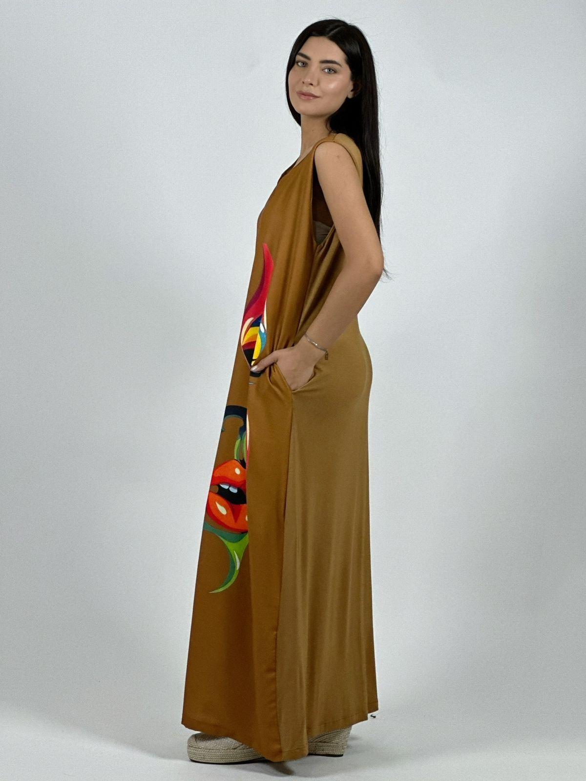 Vestido Sublimado Rostro Colorido