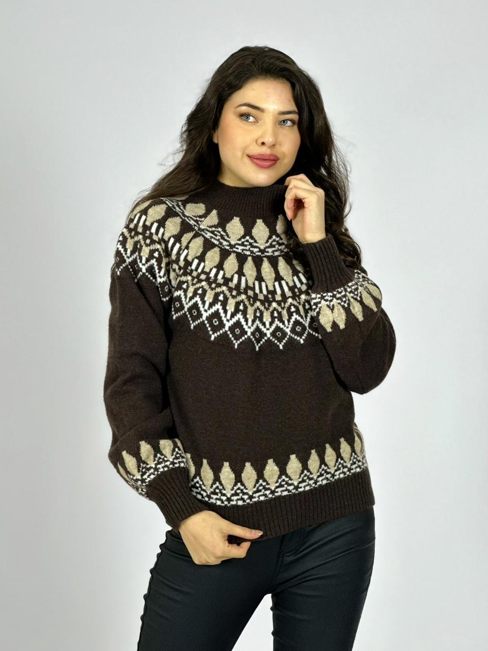 Sweater Lana Diseño Tipo Rombo