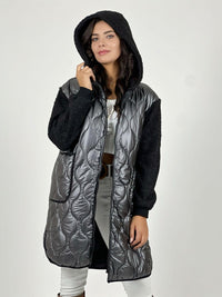 Parka Acolchada Metalizada con Chiporro