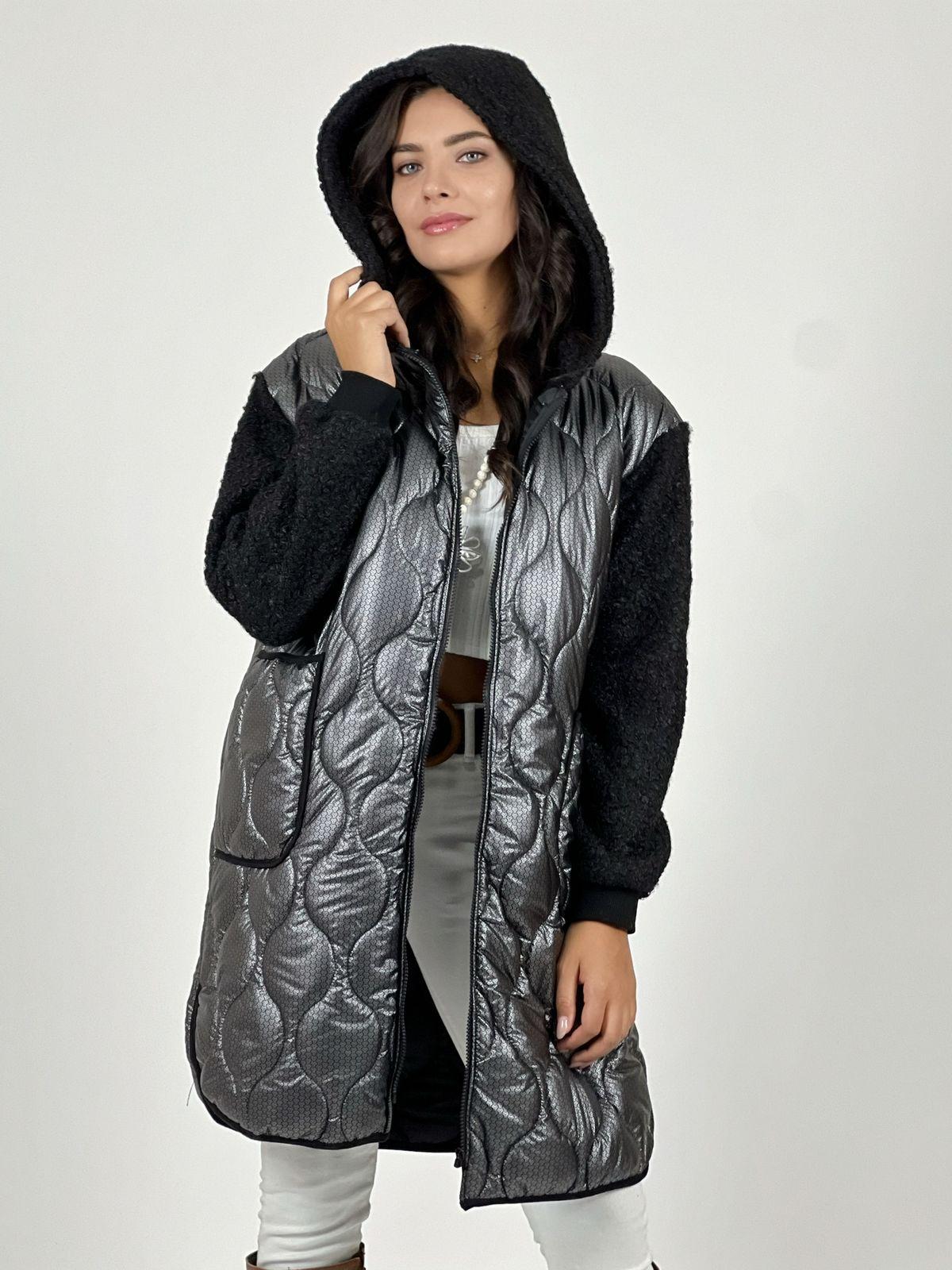 Parka Acolchada Metalizada con Chiporro