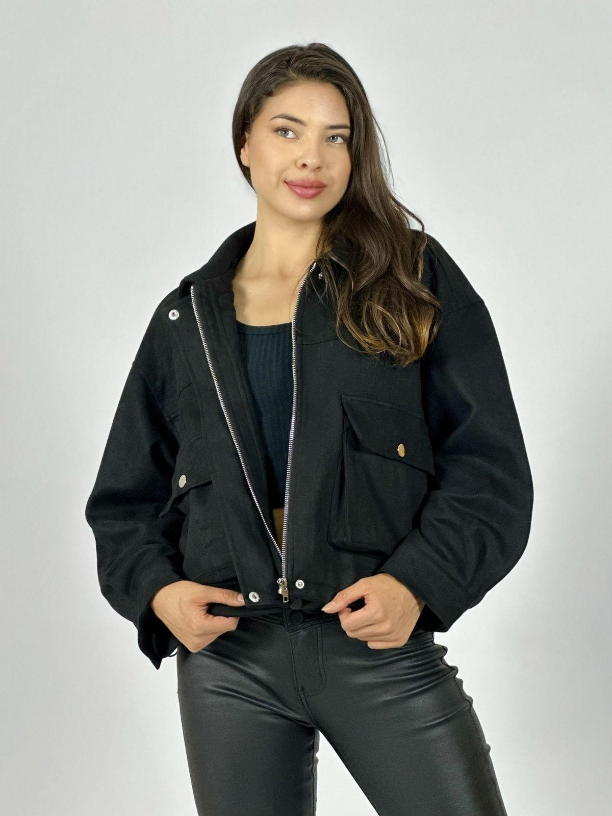 Chaqueta Gamuza Forrada Bolsillos Cargo