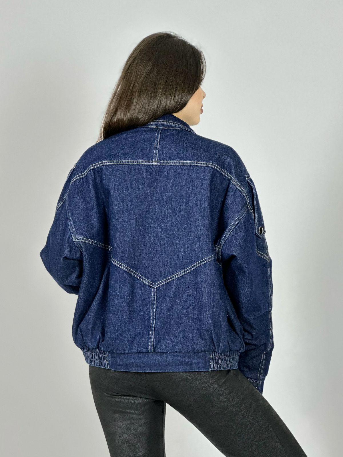 Chaqueta de Mezclilla Aviadora Acolchada