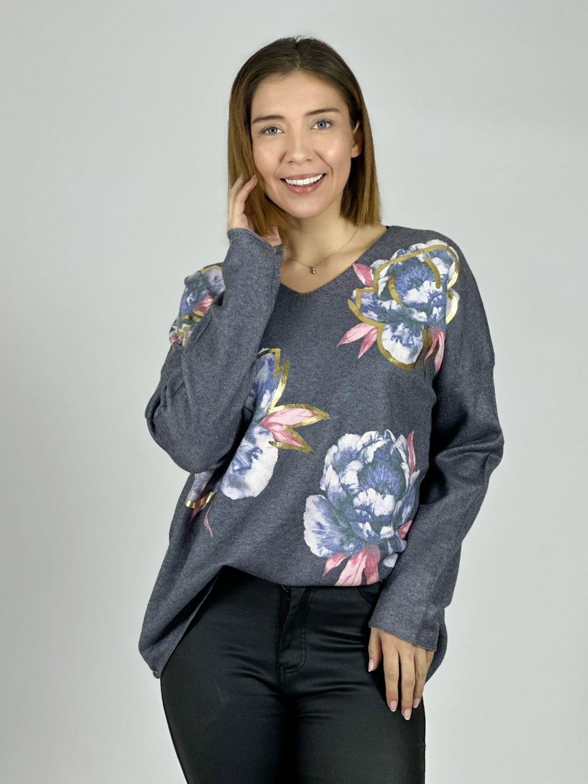 Sweater Spandex Estampado Floral
