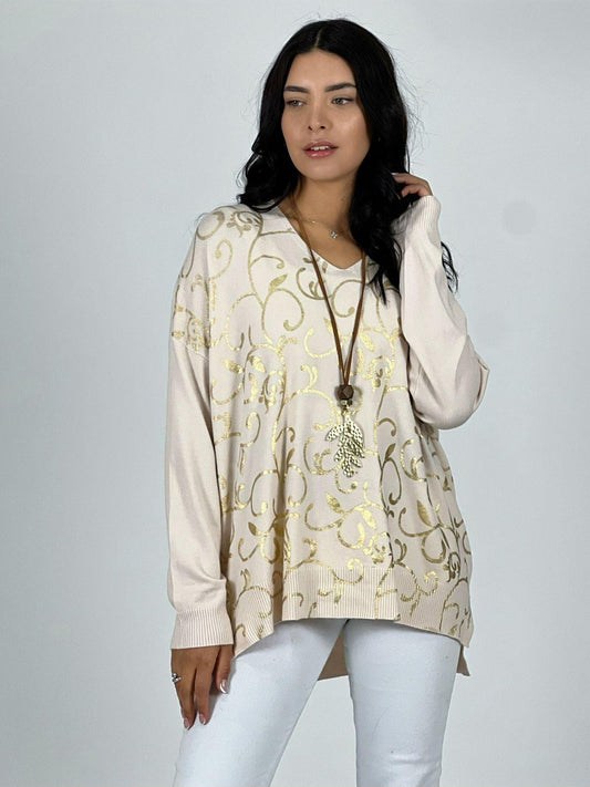 Sweater Spandex Diseño Enredadera