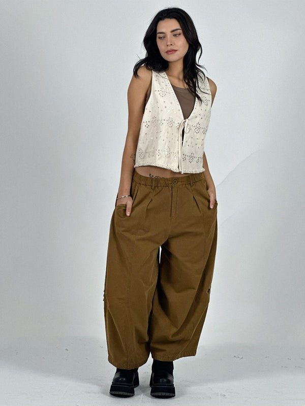Pantalón Gabardina con Bolsillos
