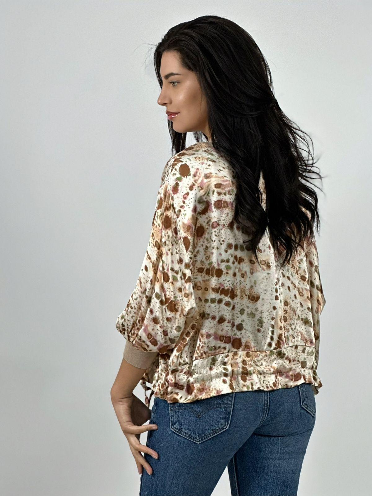 Bomber italiana Lino Manchas Difuminadas