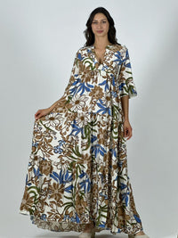 Vestido Viscosa Italiana Floreado