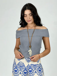 Polera Top Hombros Descubiertos